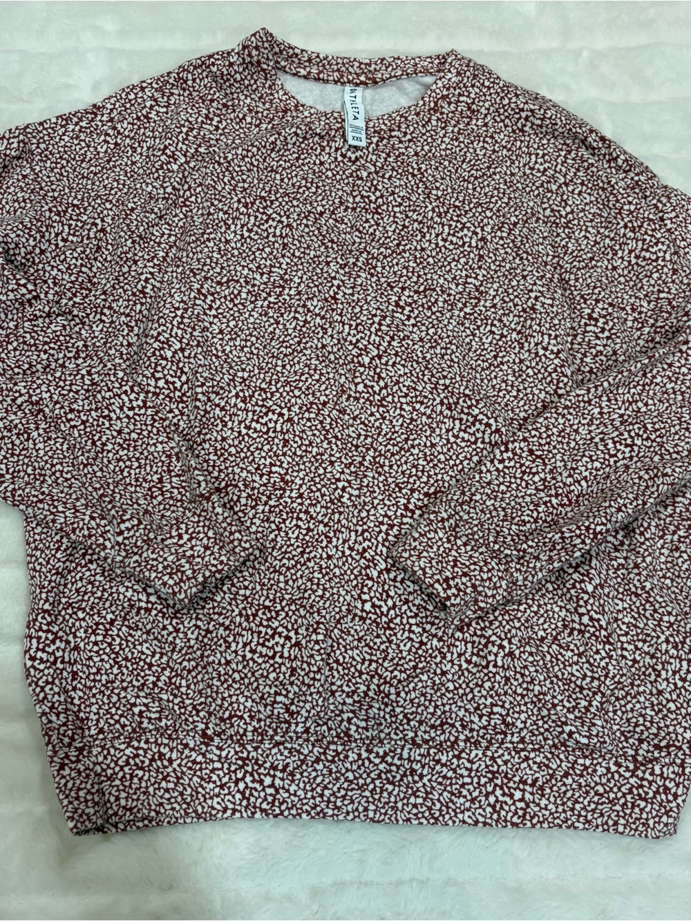 Athleta Women’s Sweatshirt Burgundy Speckle Lightweight